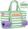 TEUEN Grand Borsa Mare Donna Impermeabile XXL, Borsa Spiaggia Pieghevole con Zip Borsa da Spiaggia Antisabbia Multiuso per Piscina,Viaggio,Shopping,Vacanze(50L)