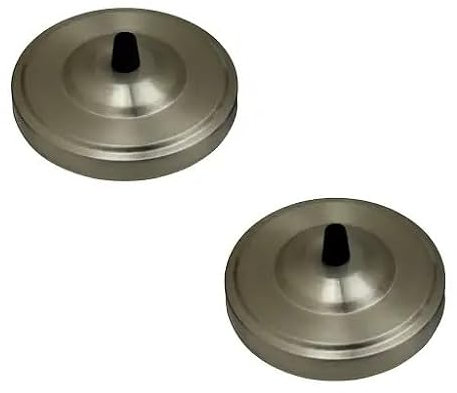 LEDSone 2 Pack Single Point Satin Nickel Ceiling Light Fitting Plate for Vintage Pendent Lights, 108mm Metal Antique Side Fitting Ceiling Rose with Accessories for Hanging Ceiling and Wall Lamp.