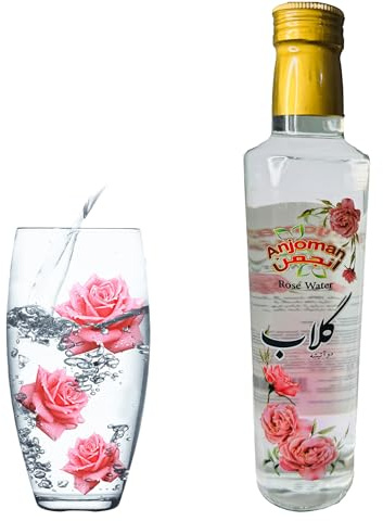 Anjoman Premium Rose Water - 500ml, Pure & Natural Food Grade Distilled Rosewater for Cooking & Skin Care, Antioxidant Rich Face Toner