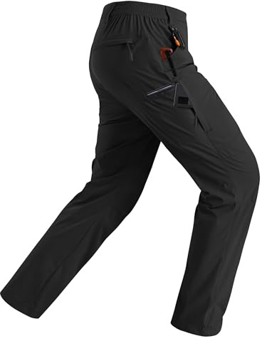 Rapoo Wanderhose Herren Outdoor Cargohose für Herren Atmungsaktiv Nylon Trekkinghose Quick-Drying Winddicht Stretch Lightweight mit 6 Taschen