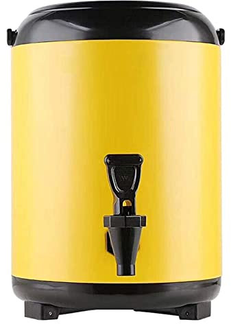 Distributore termico per bevande calde e fredde, 10 l, con rubinetto, a doppia parete, in acciaio inox, per caffè, tè, succhi di frutta, sidro, latte, feste, buffet, catering
