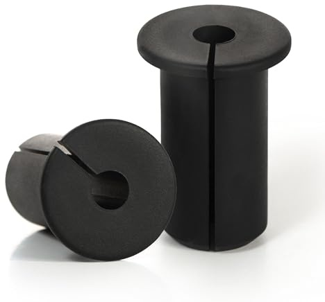 3/4 Inch Wall Cable Pass Through Bushings, 2 Pack, Black Silicone