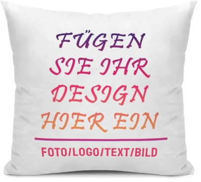 Personalisiert KissenhüLle – Selbst Gestalten Mit Eigenem Text Namen Logo Foto KissenbezüGe – Dekorative Kissenbezug FüR Geburtstag, Muttertag, Vatertag & Hochzeitsgeschenke
