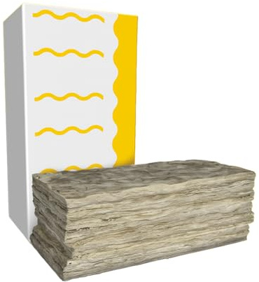 Laine de roche isolant thermique et acoustique – 10 panneaux 120 x 60 x 4 cm (7,2 m²) | Haute densité | Résistante au feu | Isolation pour murs, plafonds, sols et façades