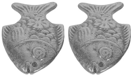 Luxshiny 2pcs Iron Fish Cooking Tool Cast Iron Natural for Vegans Athletes Pregnant Women Kitchen Gadget to Reduce Deficiency