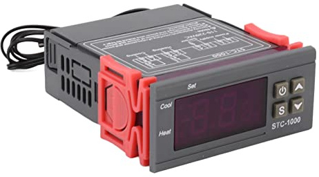 Vistreck Interruptor de Termostato Digital Stc 1000 - Controlador Electrónico de Temperatura para Acuarios y Eclosiones 110V-220V