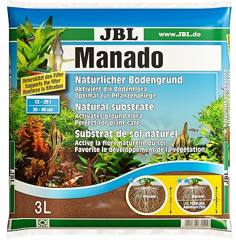 JBL natürlicher Bodengrund mit Nährstoffspeicher, Reich an Eisen, 3 l, Manado
