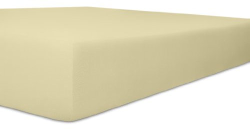 Kneer 2501415 Easy-Stretch Spannbetttuch Qualität 25, Größe 140/200-160/220 cm, Natur