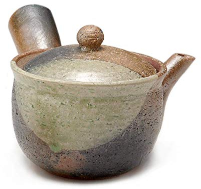 Shigaraki Pottery Midori Mamekake Kyusu G5-2709 - Tetera