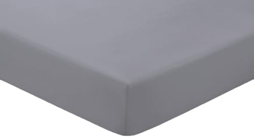 Amigozone Extra Deep 16(40cm) Non Iron Percale Pollycotton Fitted Sheets (Double, Grey)