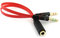 iXium 3.5mm Female to 2 Male Headphone Headset Microphone Y Splitter Audio Adapter Cable for PC Computer and Laptop - Red