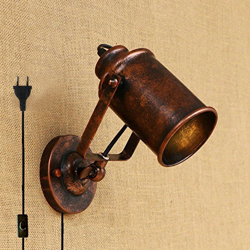 fsliving wand leuchter 1-light 1.8M plug - in - beleuchtung minimalistischen loft vintage - wand lampe glühbirne nicht enthalten (kupfer)