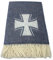 Alpenwolle Wolldecke Militärdecke Armeedecke Eisernes Kreuz Tagesdecke Sofadecke Couchdecke Wohndecke Decke Kuscheldecke135x220cm im Geschenk Karton
