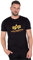 Alpha Industries Herren Basic Print T-Shirt, Black/Neon Orange, M
