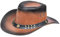 Infinity Leather Australischer Rauchbrauner Western Cowboy Hinterland Aussie Buchse Hut Aus Echtem Leder XL