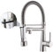 TIMACO Wasserhahn Küche mit Schloss Brause Ausziehbar - 360° Schwenkbar Küchenarmatur mit Spiralfeder,Einhebel Mischbatterie & Pull-Down-Spray - Hochdruck Spültischarmatur-Gebürstetes Nickel