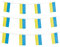 Ukraine Flaggen Ukrainische kleine Schnur Mini-Flagge Wimpel Banner Dekorationen