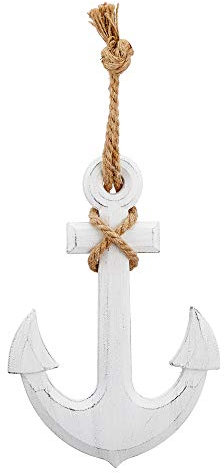 Cepewa Maritim Anker mit Tau Seil Wanddekoration Wohndekoration Shabbylook