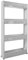 SPRINGOS - Étagère mobile - Étagère de salle de bains - Étagère sur pied - 4 compartiments - Support - Gris - Étagère pour machine à laver - WC - Étagère polyvalente (gris 101,5 x 54 x 12,5 cm)