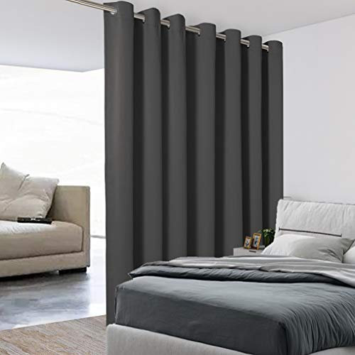 Bonzer Tenda divisoria extra larga per la privacy totale della parete, con occhielli nella parte superiore, isolamento termico, tende oscuranti per finestra scorrevole, 374 x 305 cm (lunghezza x