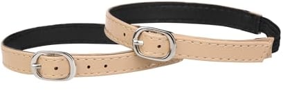 Allegra K Women's Elastic Detachable Buckle Shoe Ankle Straps Belt Band for Heels Beige One Size