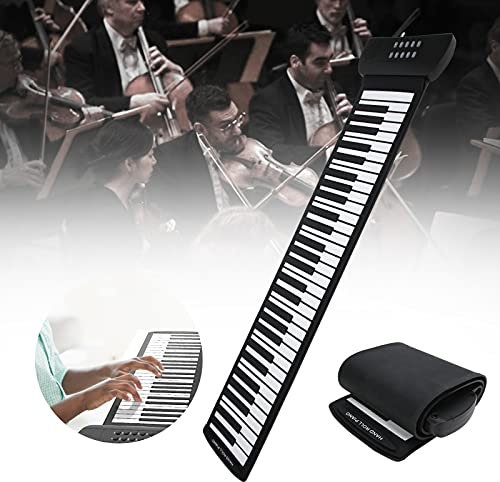 Roll Up Piano Keyboard, Hand Roll Piano 61 tasti pieghevole elettronico morbido per regali di compleanno per regali di festa