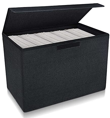 Leffis Comic Book Storage, Comic Book Box 15.5in X 7.5in X 11.3in, Collapsible Comic Short Box with Lids Holds 150 Comics Heavy Duty Bin Container