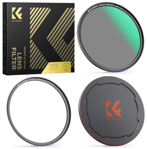 K&F CONCEPT A1 77mm ND Filter Graufilter ND8 (3 Stop) Magnetisches | mit Magnetisches Objektivdeckel 77mm, Optisches Glas,Nano-Beschichtung,Nano-Xcel,FG703