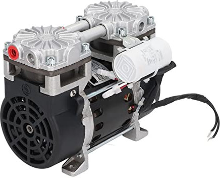 Bomba de Vacío de Diafragma, Bomba de Vacío sin Aceite de bajo Ruido 220V 130W Bomba de Vacío sin Aceite de Velocidad de Bombeo de 36 L/min con Silenciador de Filtro para Laboratorio