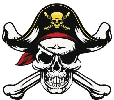 GAETOYEN Autoaufkleber Hund an Bord, 13 cm x 11,5 cm, für Piraten-Bandana, Jolly Roger Skull, Vinyl-Auto-Aufkleber, Anime, wasserdicht, individueller Druck, Css1A1310
