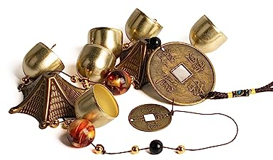 Small snail Carillon à Vent Métal Sculpture Fengshui Cloche Double Carillon Éolien Chinois Cloches Carillon Vintage pour Balcon, Jardin