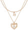 Lydreewam Rose Gold Layered Heart Necklaces for Women, Dainty Layering Heart Initial Letter H Necklaces with Cubic Zirconia, Adjustable Chain Necklaces Jewelry Gift