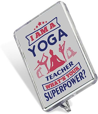 Yoga Teacher Gift, I Am a Yoga Teacher What's Your Superpower?, Fridge Magnet.