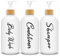 Seifenspender Set 500ml Seifenspender Glas Spülmittelspender Shampoo Spender Soap Dispenser für Küche und Dusche (Weiß)
