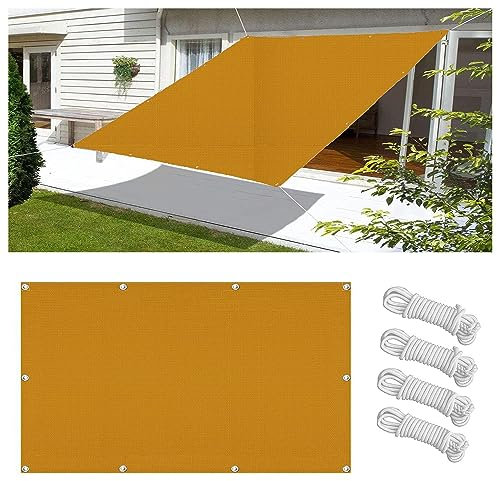 Sonnensegel Wasserdicht Rechteckig 3.5x3.5M Multi Farbe und Größe Sonnensegel Balkon UV Schutz Sonnenschutz Markise Mit Ösen Und Kordel für Balkon Terrasse Garten