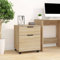BaraSh Mobiler Aktenschrank mit Rollen Sonoma-Eiche 45x38x54 cm BüRoschrank AktenschräNke Spind Schrank Lagerschrank Werkzeugschrank