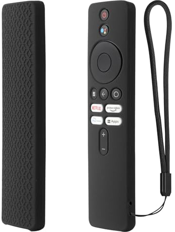 YiBiChin Protective Remote Case ONLY for Redmi 4K Ultra 43 inch/Xiaomi OLED Series 55 inch/Xiaomi 5A Series 32/40/43 inch TV Remote Control, Silicone Cover Shockproof, Anti-Slip - Black