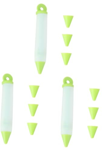 TOPBATHY 3pcs Piping Pen Decor Cupcakes Plumbing Tools Coffee Art Draw Tool Pastry Pen Frosting Pen Cake Writing Pen Candy DIY Silicone Baking Tool Silicone Plate Writing Pen Cream Cookie
