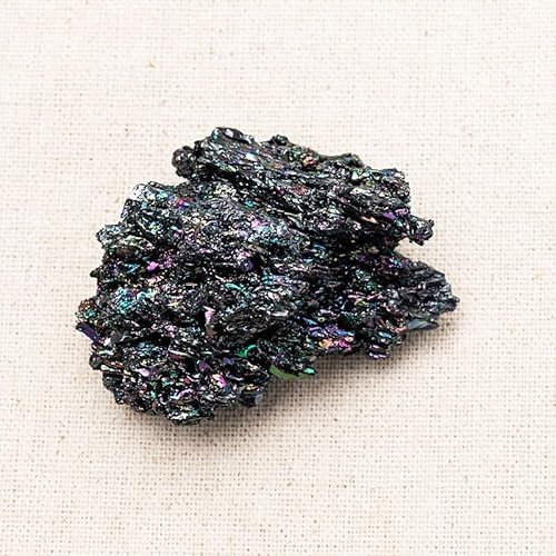 BIANMTSW 4-6 cm natürliche Bunte Siliziumkarbid Stein Kohle Kristall Erz Lehrprobe Home Aquarium Dekor Geschenke Voller Textur