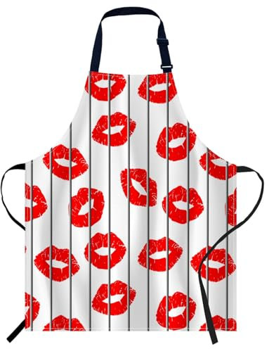 oFloral 008 Schürze für Damen und Herren, Reibende Lippen, 27 X 31 Inch