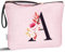 Vavabox Beauty case con iniziali personalizzate dalla A alla Z, regalo di compleanno per donne, regalo per sposa, damigella d'onore (A, Pink)