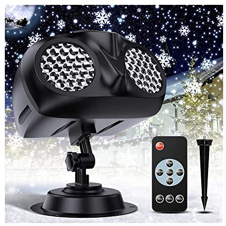 Projecteur LED de Noël, projecteur silencieux, étanche IP65, lumière de paysage de chute de neige pour Noël, Halloween, fêtes de fin d'année, décoration