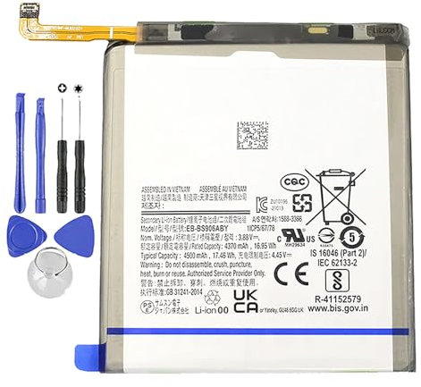 BATTERIA COMPATIBILE PER SAMSUNG GALAXY S22+ PLUS EB-BS906ABY 4500MAH SM-S906 NUOVA CON KIT CACCIAVITI