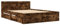 vidaXL Bettgestell, Bett mit Kopfteil, Bettrahmen mit Lattenrost, Doppelbett Schlafzimmerbett mit Stauraum, Räuchereiche 120x200cm Holzwerkstoff