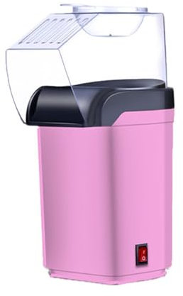 yuwqqoajv Macchina per Popcorn Automatica per Domestico Macchina per Popcorn Facile in Qualsiasi Momento Macchina per Popcorn Automatica per Domestico in ABS, Rosa