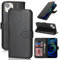 Zouzt Case for iPhone 13 Mini (5.4 Inch), Premium PU Leather Wallet Case with Credit Card Holder Slot Flip Folio Kickstand Shockproof Protective Phone Cover (Black)