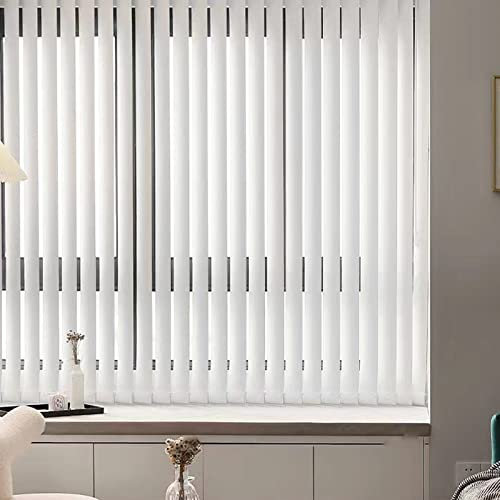 Blackout Vertical Blinds 90mm - Thermal Insulated Fabric Window Shades for Patio Sliding Glass Door Window - UV Protection,