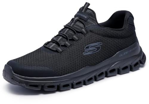 Skechers Glide Step Fasten Up Herren-Schnür-Sneaker, Marineblau/schwarz, 42