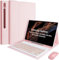 Cover Per Samsung Galaxy Tab S10 Ultra/S9 Ultra/S8 Ultra 14.6 Pollici con Bluetooth Wireless Italiano tastiera (QWERTY) e Mouse Coperchio Protettivo con Scanalatura Portapenna Keyboard Case Rosa