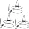 Mipcase 3 Ensembles Cintre De Pot De Fleur De Garde-corps Support Jardiniere Reglable Support Plantes Interieur Support Pour Plantes D'intérieur Titulaires Balcon Le Fer Black 2 Pièces * 3